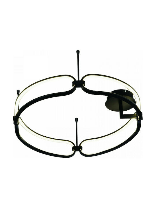 Inlight 6173-B Μοντέρνο Κρεμαστό Φωτιστικό με Ενσωματωμένο LED σε Μαύρο Χρώμα